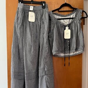 Gap x Doen matching gingham skirt set